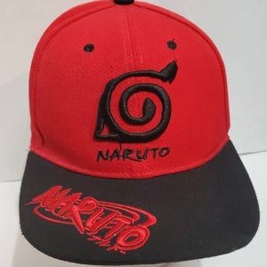 Naruto Shippuden Manga Japanese Anime Snapback Hat Cap  Red Black